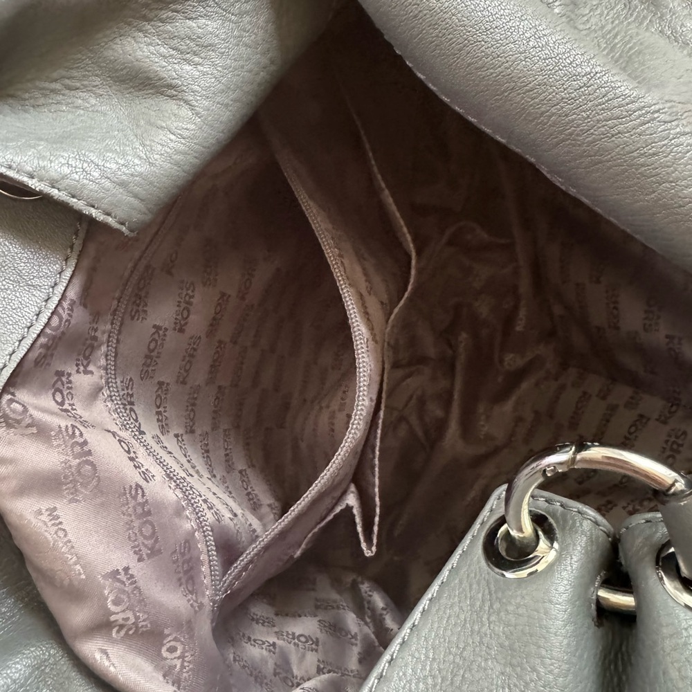 Michael Kors Gray Layton Hobo Bag with Slouchy Design - Picture 7 of 7